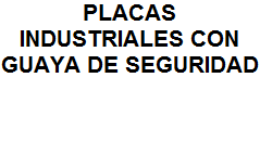 PLACAS INDUSTRIALES